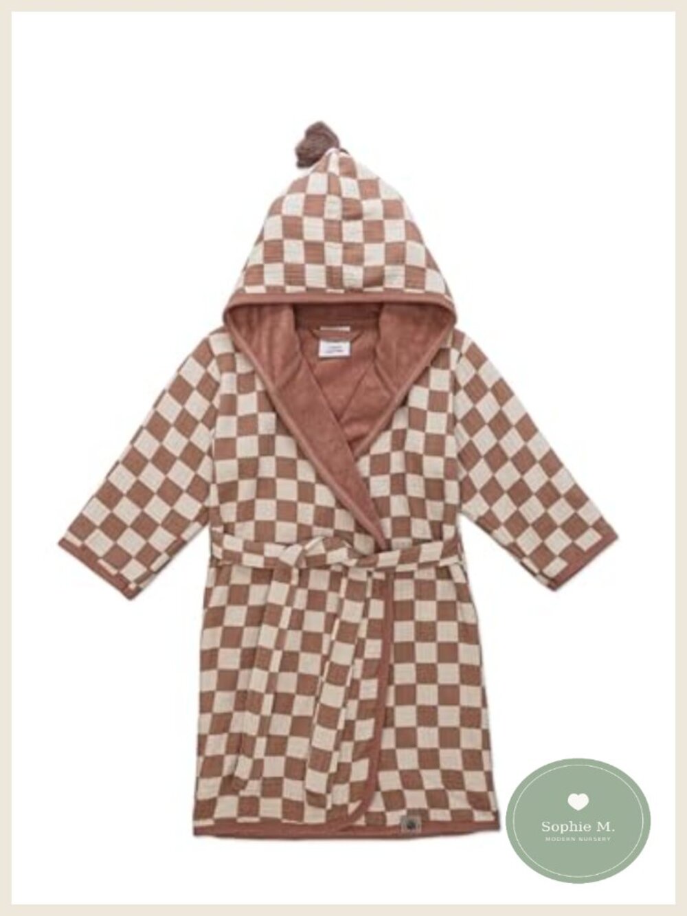 Toddler Hooded Bath Robe & Swim Cover Up Muslin Cotton Terry